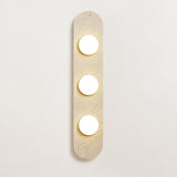 Modern Minimalist Beige Stone Wall Light Fixture Image - 5