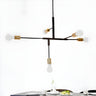 Modern Minimalist Black and Gold Sputnik Chandelier Image - 1