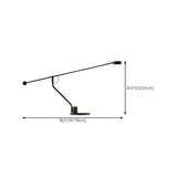 Modern Minimalist Black Linear Iron LED Table Lamp #size