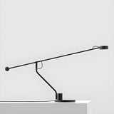 Modern Minimalist Black Linear Iron LED Table Lamp Image - 5