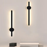 Modern Minimalist Black Linear LED Wall Sconce Image - 1