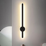 Modern Minimalist Black Linear LED Wall Sconce Image - 13