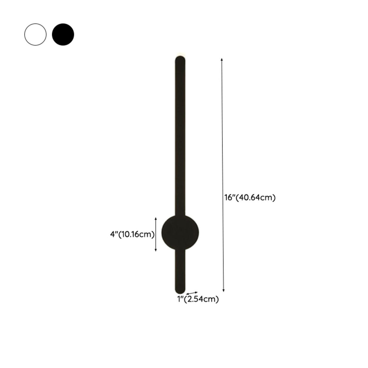 Modern Minimalist Black Linear LED Wall Sconce 