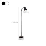 Modern Minimalist Black Metal Barrel Arc Floor Lamp #size