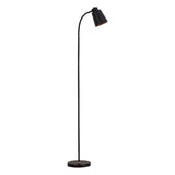 Modern Minimalist Black Metal Barrel Arc Floor Lamp Image - 5