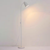 Modern Minimalist Black Metal Barrel Arc Floor Lamp Image - 7