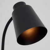 Modern Minimalist Black Metal Barrel Arc Floor Lamp Image - 8