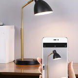 Modern Minimalist Black Plug-in Bedside Table Lamp Image - 11