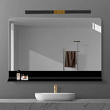 Modern Minimalist Black Rectangular Vanity Light  Image - 1