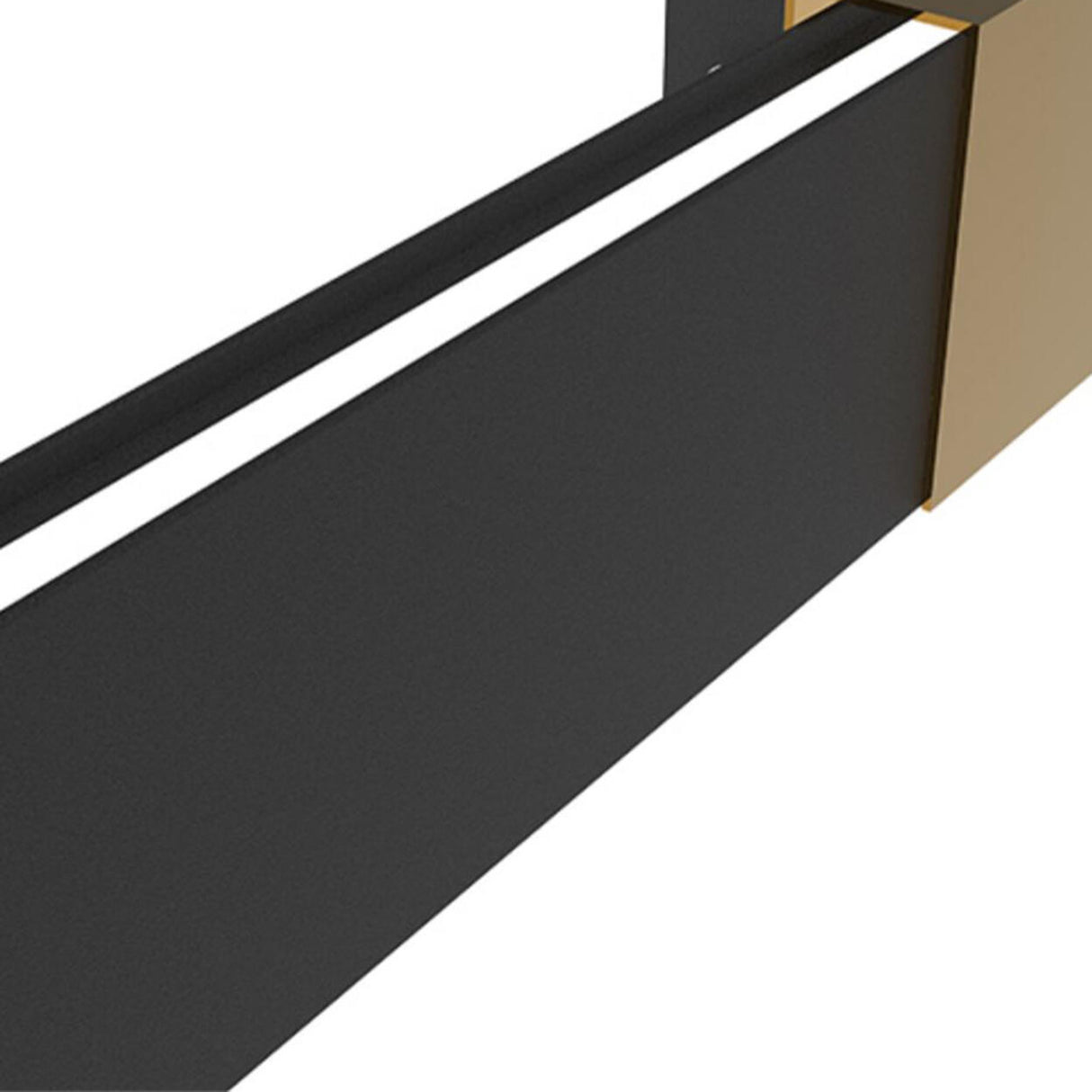 Modern Minimalist Black Rectangular Vanity Light  Image - 11