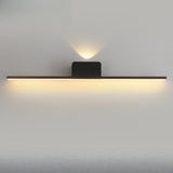 Modern Minimalist Black Up Down LED Vanity Light Image - 10