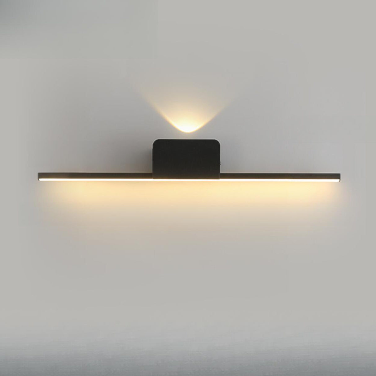 Modern Minimalist Black Up Down LED Vanity Light Image - 13