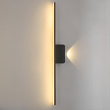 Modern Minimalist Black Up Down LED Vanity Light Image - 14