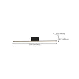 Modern Minimalist Black Up Down LED Vanity Light Image - 25