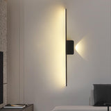 Modern Minimalist Black Up Down LED Vanity Light Image - 3