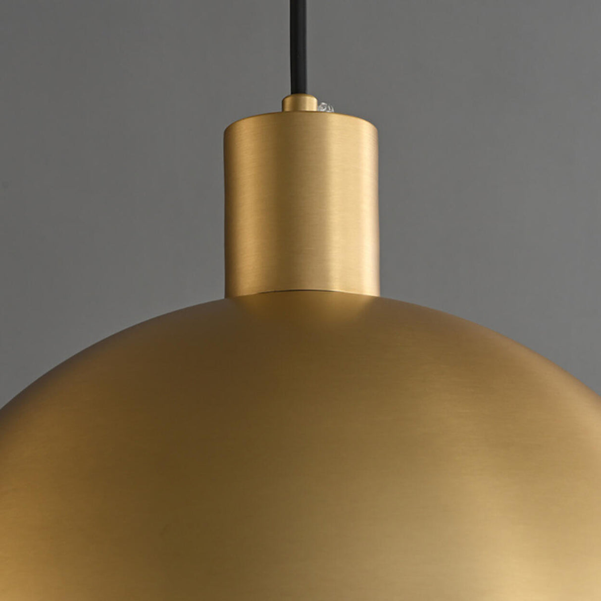 Modern Minimalist Brass Bowl Metal Pendant Light Image - 12