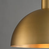 Modern Minimalist Brass Bowl Metal Pendant Light Image - 13