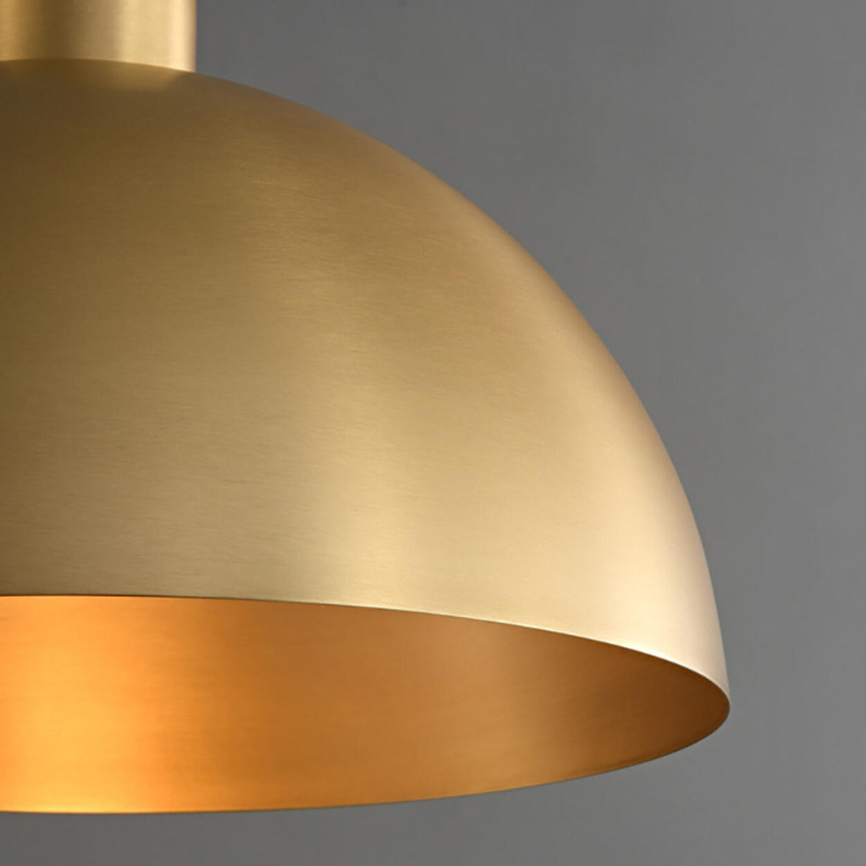 Modern Minimalist Brass Bowl Metal Pendant Light Image - 14