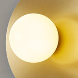 Modern Minimalist Circle Metal Bedside Wall Sconce Image - 12