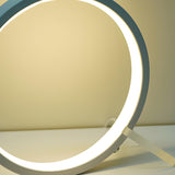 Modern Minimalist Circular LED Bedside Decor Table Lamp Image - 12