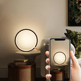 Modern Minimalist Circular LED Bedside Decor Table Lamp Image - 16