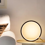 Modern Minimalist Circular LED Bedside Decor Table Lamp Image - 4