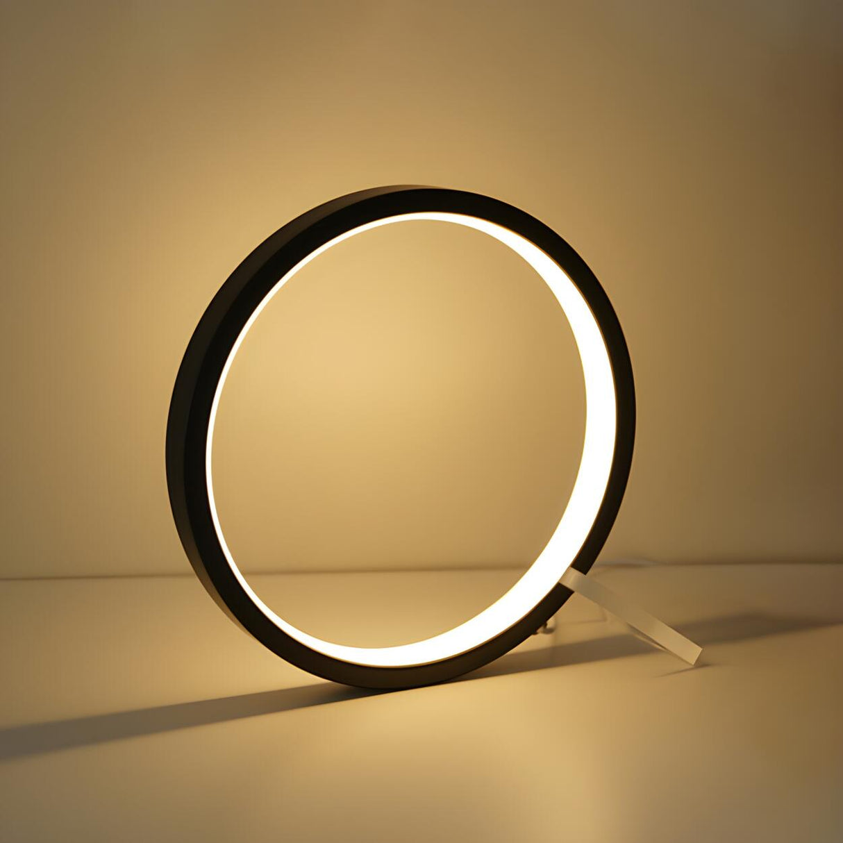 Modern Minimalist Circular LED Bedside Decor Table Lamp Image - 8