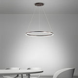 Modern Minimalist Circular LED Dining Room Pendant Light Image - 1