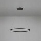 Modern Minimalist Circular LED Dining Room Pendant Light Image - 11