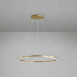 Modern Minimalist Circular LED Dining Room Pendant Light Image - 12