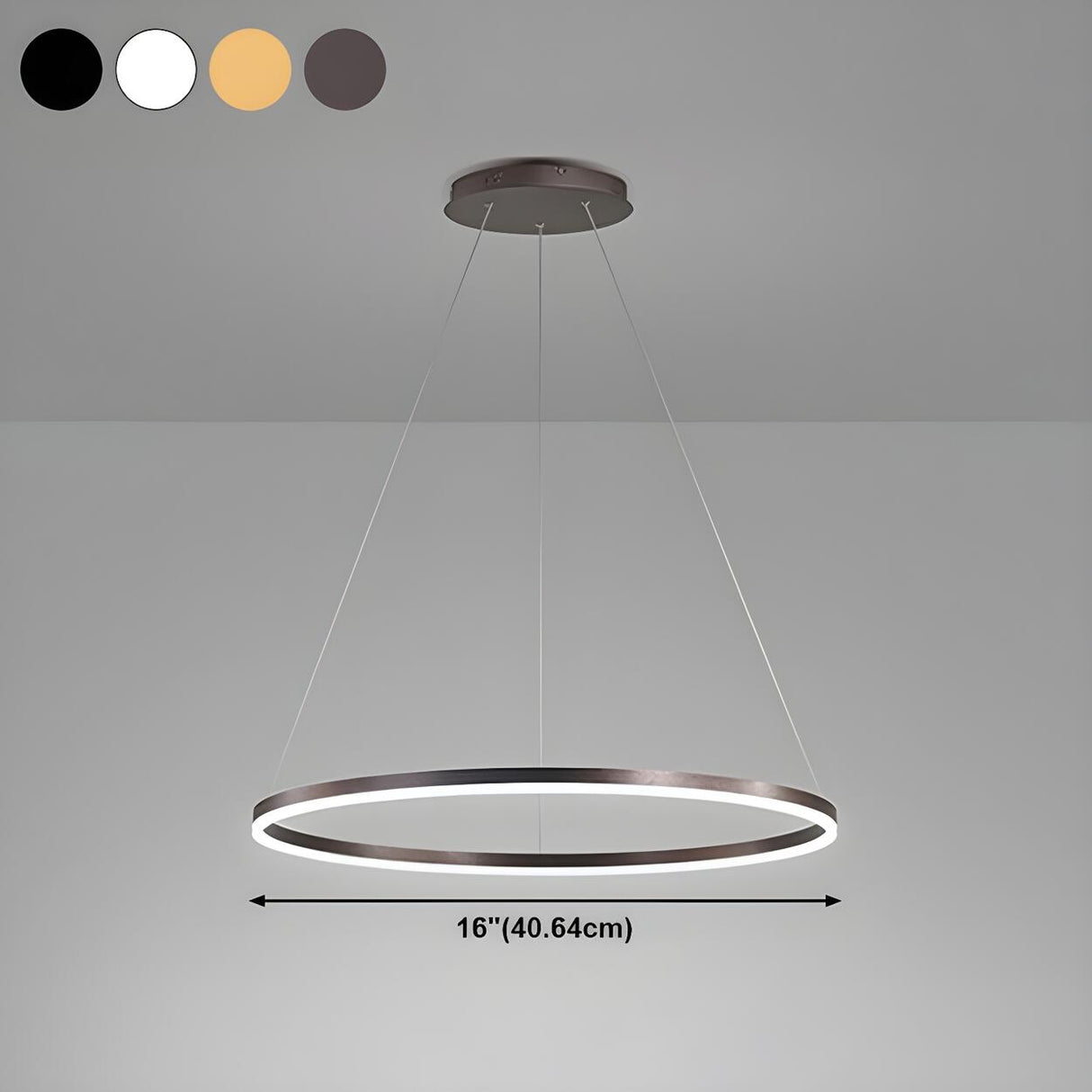 Modern Minimalist Circular LED Dining Room Pendant Light 