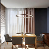 Modern Minimalist Circular LED Dining Room Pendant Light Image - 2