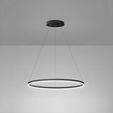 Modern Minimalist Circular LED Dining Room Pendant Light Image - 8