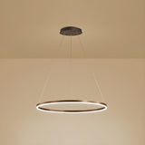 Modern Minimalist Circular LED Dining Room Pendant Light Image - 9