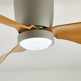 Modern Minimalist Cone 3 Blade LED Ceiling Fan Light Image - 11