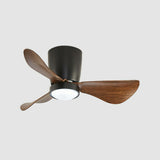 Modern Minimalist Cone 3 Blade LED Ceiling Fan Light Image - 12