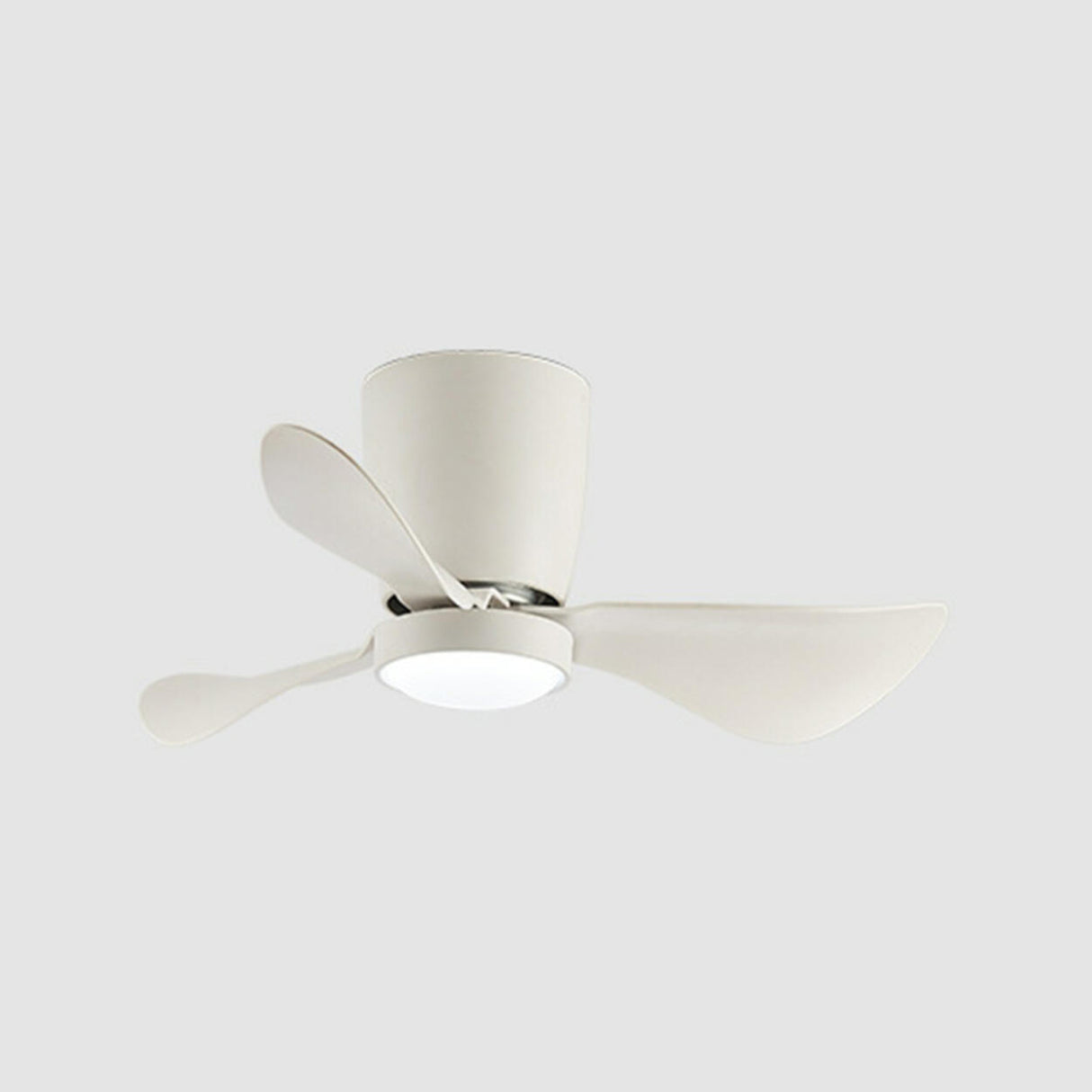 Modern Minimalist Cone 3 Blade LED Ceiling Fan Light Image - 14