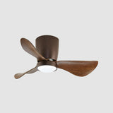 Modern Minimalist Cone 3 Blade LED Ceiling Fan Light Image - 15