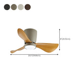 Modern Minimalist Cone 3 Blade LED Ceiling Fan Light #size