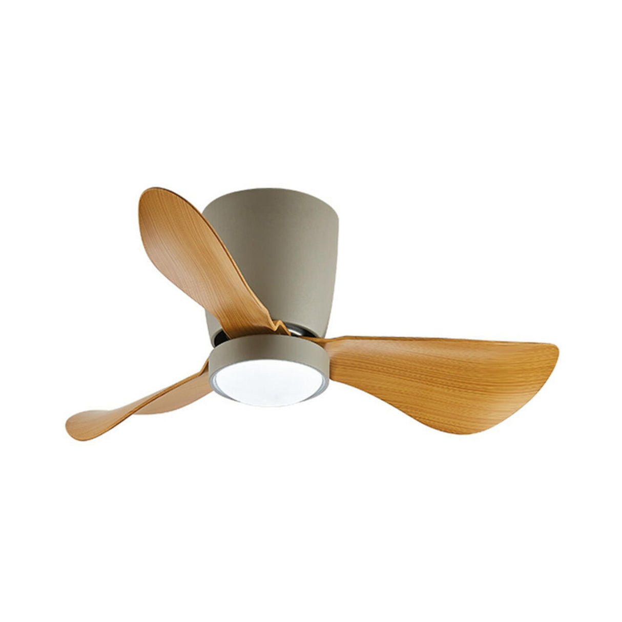 Modern Minimalist Cone 3 Blade LED Ceiling Fan Light Image - 5