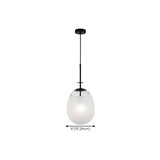 Modern Minimalist Cone Angular White Glass Pendant Light #size