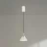 Modern Minimalist Cone White Acrylic Metal Pendant Light Image - 3