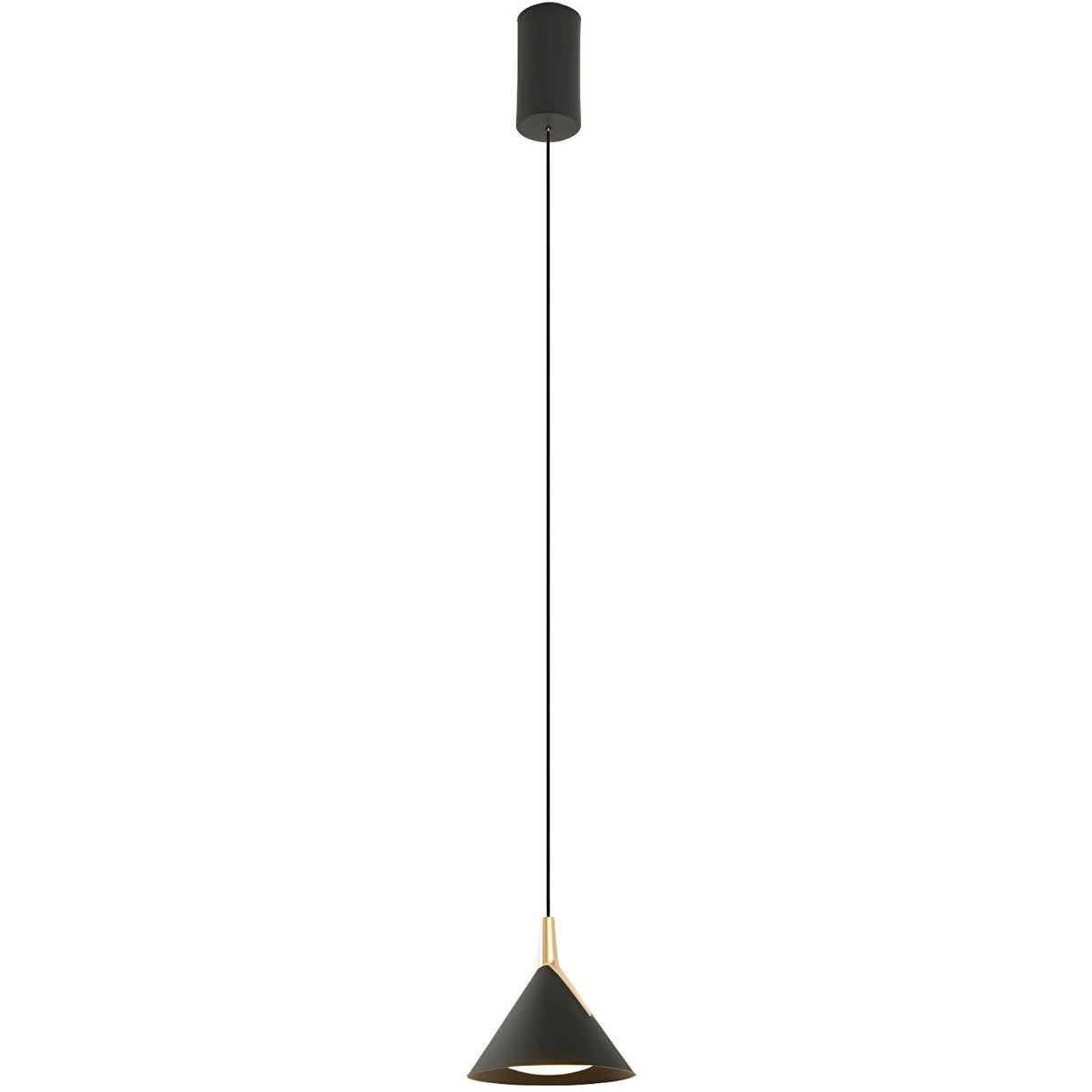 Modern Minimalist Cone White Acrylic Metal Pendant Light Image - 7