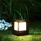 Modern Minimalist Cube Metal Outdoor Column Light Image - 11