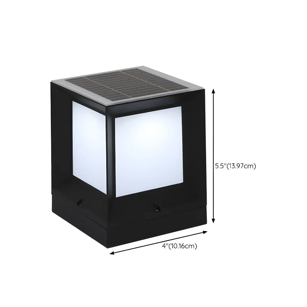 Modern Minimalist Cube Metal Outdoor Column Light 