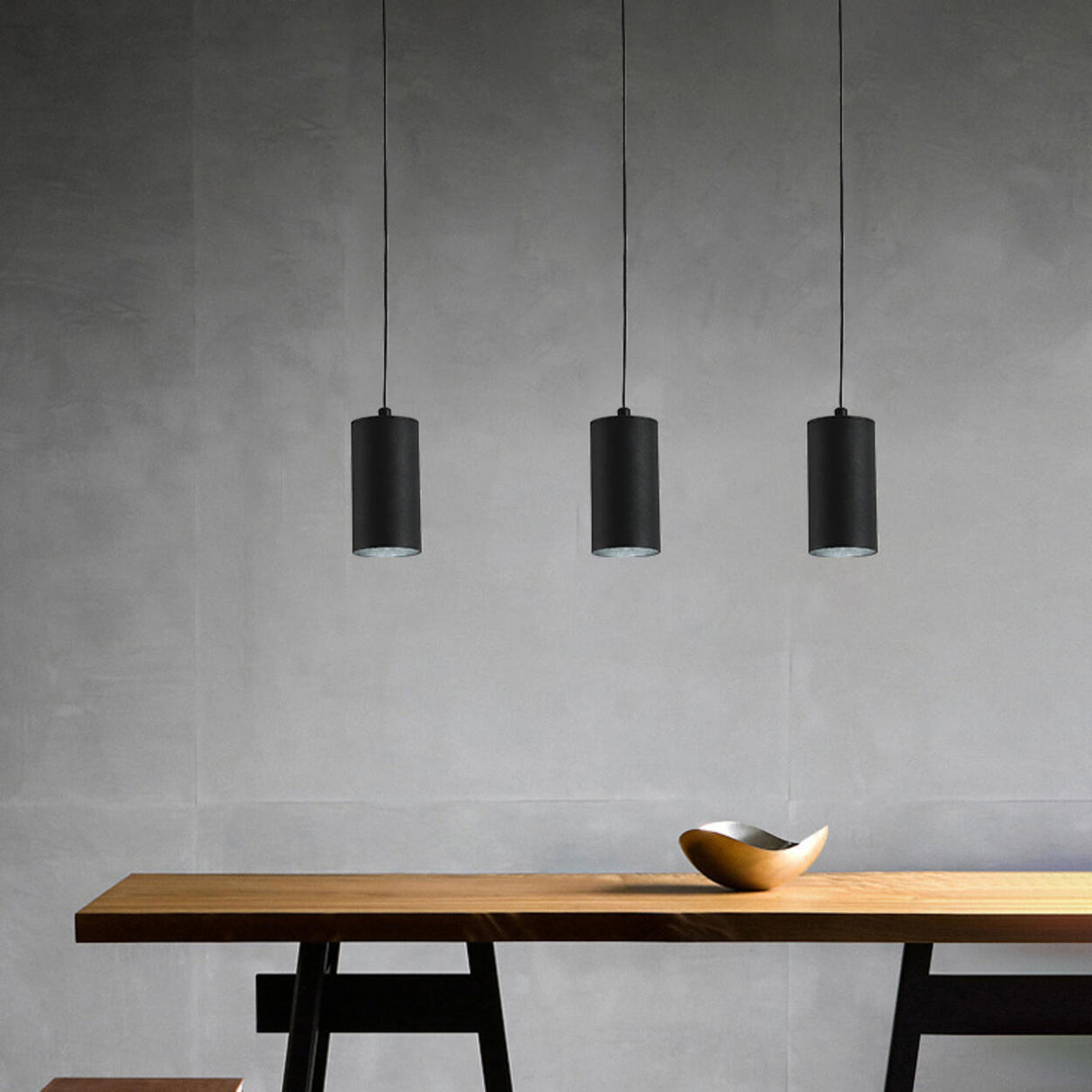 Modern Minimalist Cylinder Alloy Pendant Light Image - 8