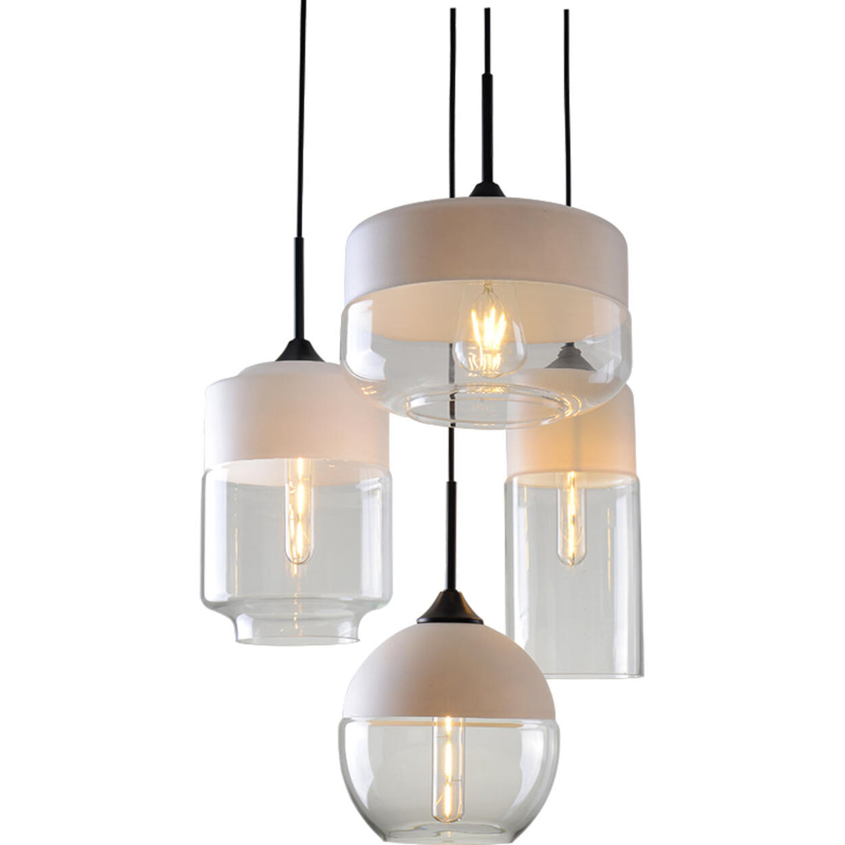 Modern Minimalist Cylinder Clear Glass Pendant Lights Image - 10