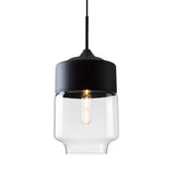 Modern Minimalist Cylinder Clear Glass Pendant Lights Image - 11