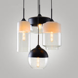 Modern Minimalist Cylinder Clear Glass Pendant Lights Image - 12