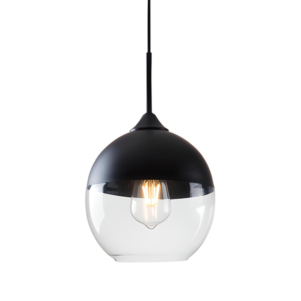 Modern Minimalist Cylinder Clear Glass Pendant Lights Image - 13